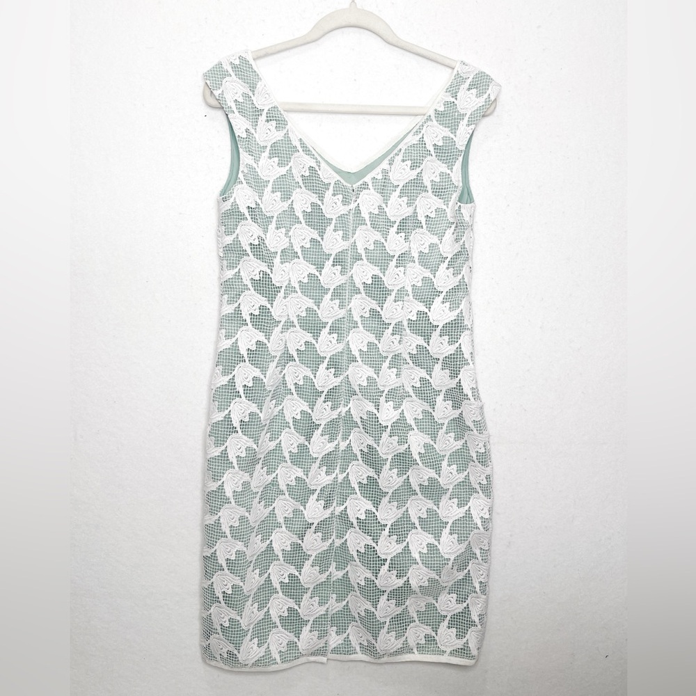 Tory Burch Brooklyn Lace Mini Dress Mint White Size 8 - Picture 5 of 11